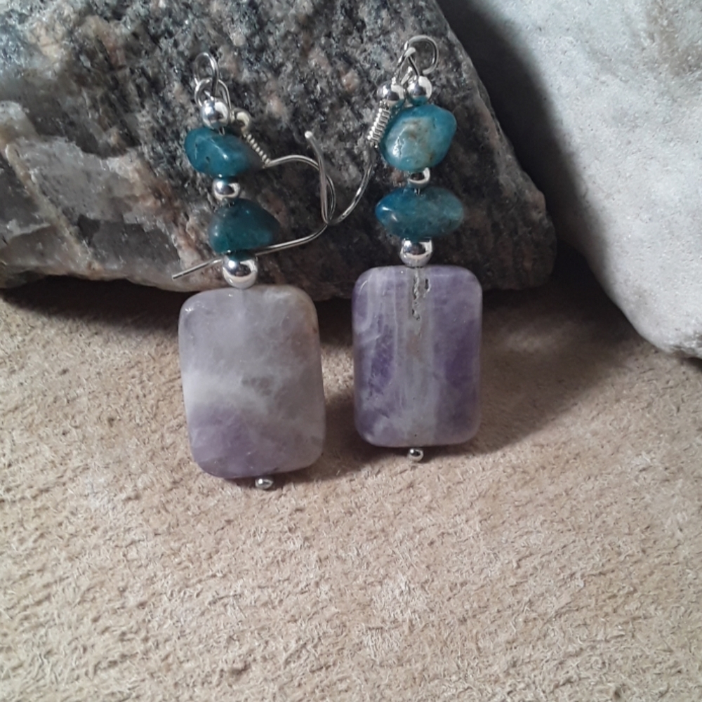 Sold**Amethyst ,Neon Appitite Earrings